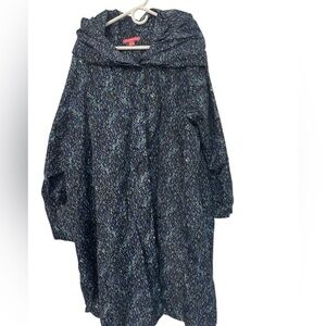 Woman Within Navy Patterned lightweight Trench Coat size 22W